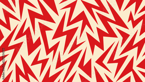 Red Zigzag Lightning Seamless Pattern Abstract Chevron Background