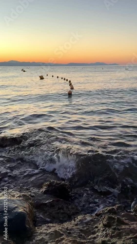 Tranquil Autumn Beach Scene on the Greek Island of Corfu