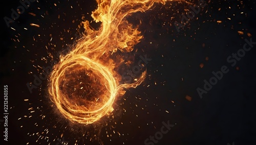 Cinematic Windblown Fire Embers and Glowing Sparks Overlay