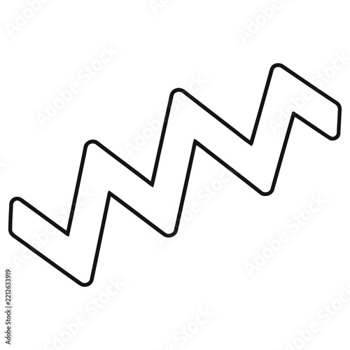 Zigzag line outline