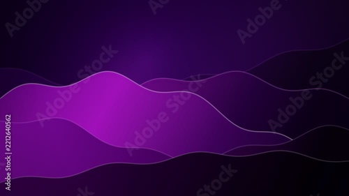 Abstract purple wave layers on a dark background for modern design or presentation.