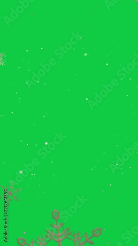 Vertical video: On play dots growing, drifting and revealing hexagon flake for transparent overlay