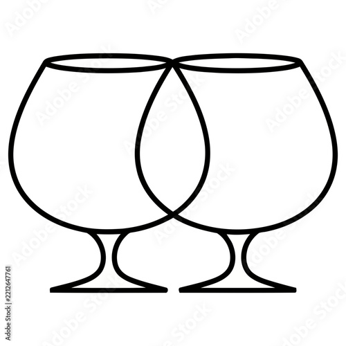Two Brandy Glasses Icon