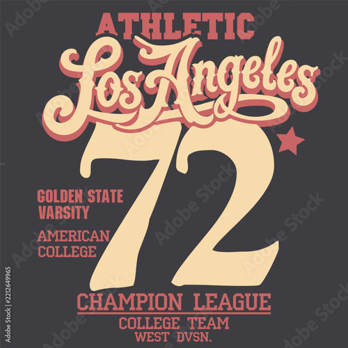 Sport t-shirt vector Print. College Merchandise Vector