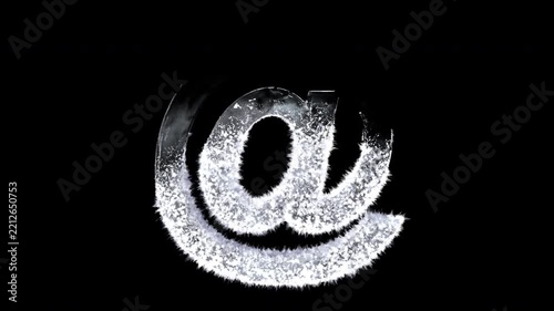 Animated Snowy Christmas Symbol at, Winter Frost and Ice Crystal Alphabet Animation