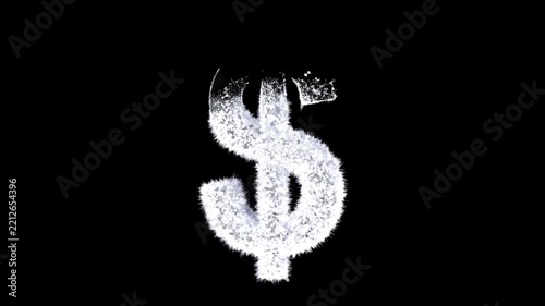 Animated Snowy Christmas Symbol USD , Winter Frost and Ice Crystal Alphabet Animation