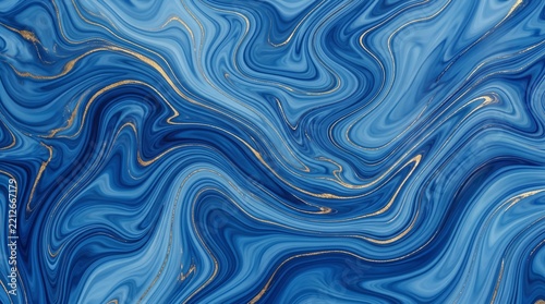 Blue marble abstract wallpaper, flowing veins, glossy surface, elegant, 4K.