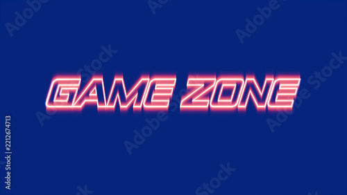 Game Zone text. 3d render illustration.