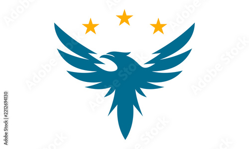 elegant flying eagle logo