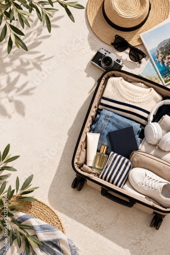 Travel Essentials Pack for a Vacation at a Beach Destination