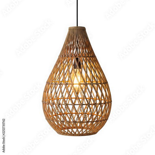 Modern hanging woven pendant light