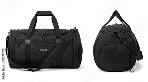 black leather bag