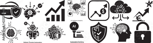 Artificial Intelligence Icons Representing Data Analysis artificialintelligence