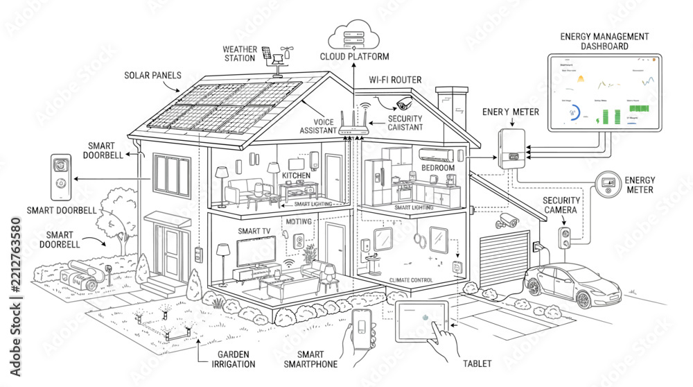 Obraz premium sketch of house