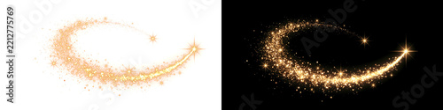 Magical Fairy Dust Spiral and Glowing Shooting Star for Festive Celebration Concepts
