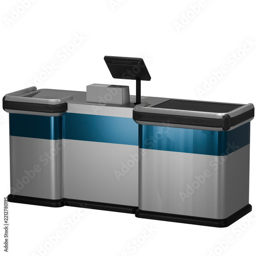 Modern Retail Checkout Counter