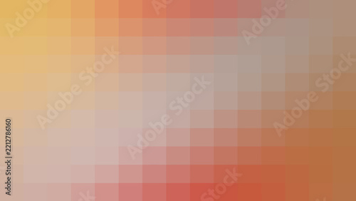 Abstract minimalist pixelated gradient background with warm earthy tones, soft orange, beige, and red squares creating a smooth mosaic effect for modern digital art.