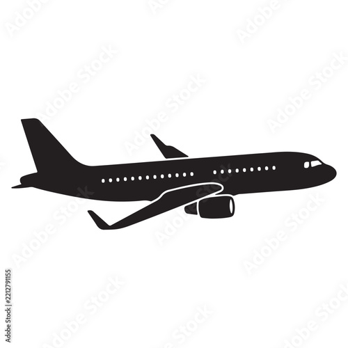 Passenger Airplane Icon – Vector Illustration