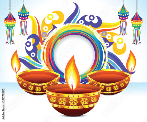 artistic creative colorful diwali background.eps