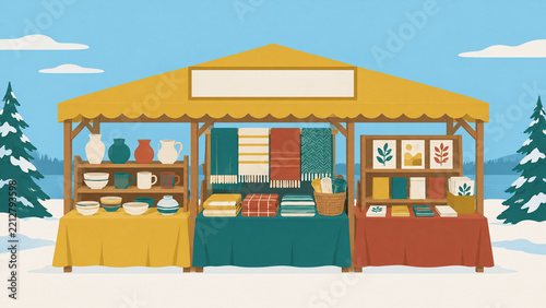 Winter pop up market stall