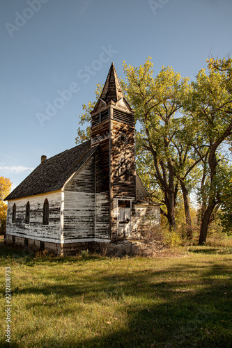 Country church in autumn
