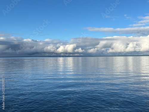 Storsjön in Jämtland, Sweden – dramatic clouds over calm water