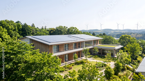 Renewable Energy Concept with Solar Panels