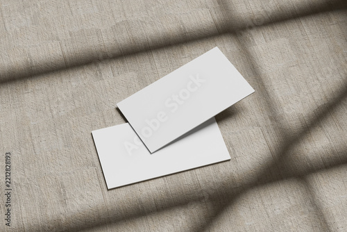 Realistic Blank Business Card Mockup