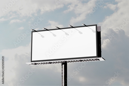 Realistic Blank Billboard Mockup
