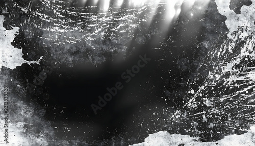 High contrast black and white abstract grunge texture overlay