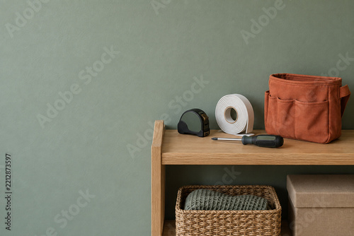 Neighborhood shelf with tools for small home repairs