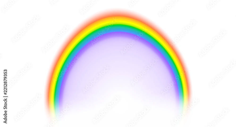 Fototapeta premium Bright rainbow arc overlay transparent background png