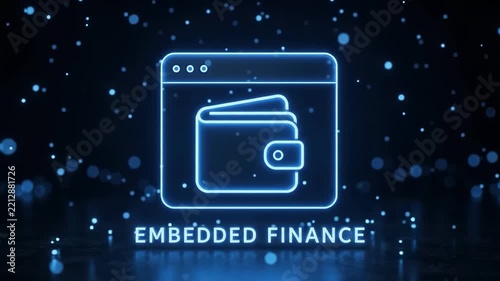 Embedded Finance Digital Wallet Icon on Dark Background