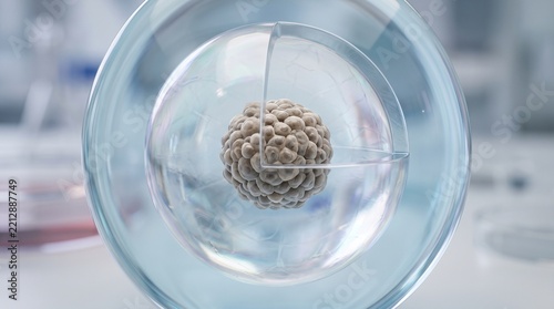 Cell aggregate embedded in a transparent hydrogel bead