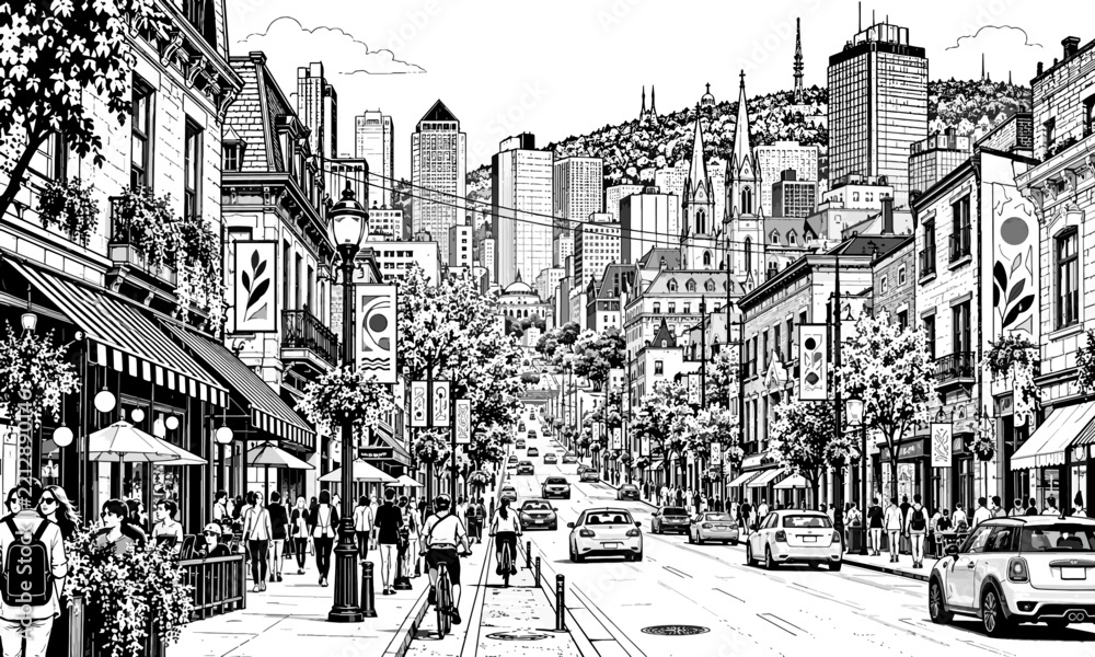 Obraz premium Montreal_comic_wallpaper
