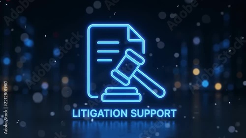 Litigation Support Document and Legal Gavel Icon