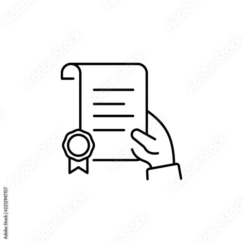 Hand holding a document with an official wax seal representing a certificate or legal contract