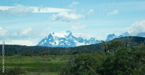 Mountain with snow on top