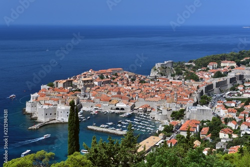 The heavily walled city of  Dubronvnik