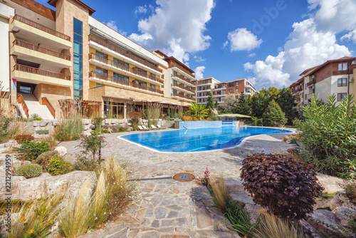 Swimming pool in the resort, Sveti Vlas, Bulgaria