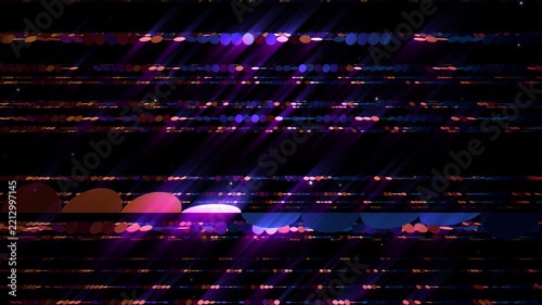 Colorful Dot Line illumination Neon Light space abstract loop background