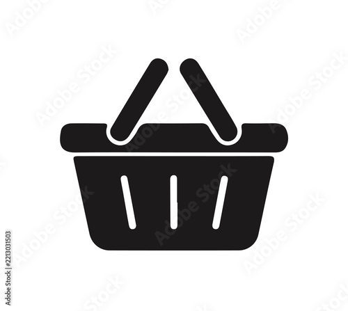 Shopping basket icon isolated on transparent background