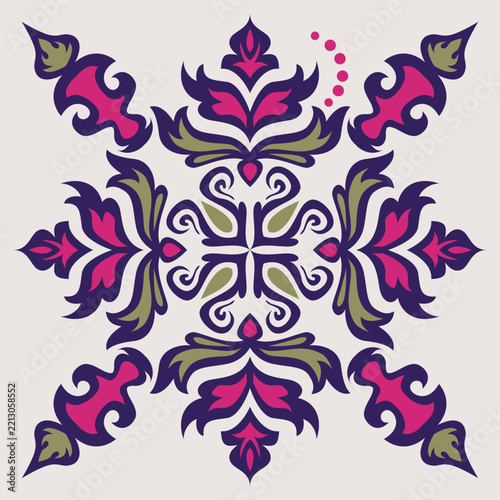 vector seamless pattern with flowers