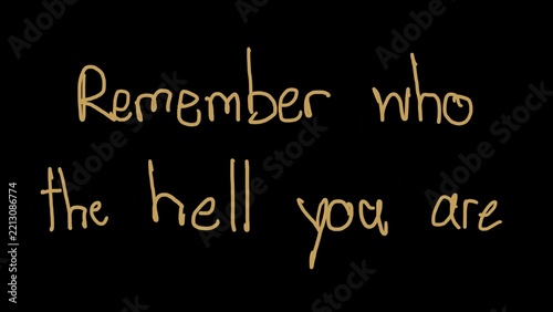 Inspirational Quote Handwritten on Black Background with Motivational Message