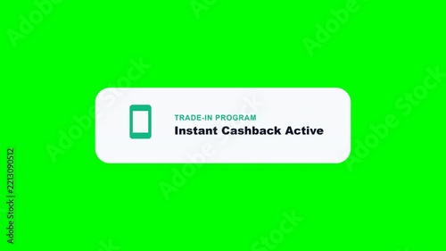 Mobile phone trade in program banners on green screen background