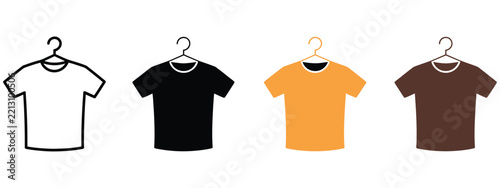 t shirt hanger icon vector, hangers showcase fashion choices and wardrobe essentials symbol for clothing storage, retail, apparel, shopping, and fashion design.