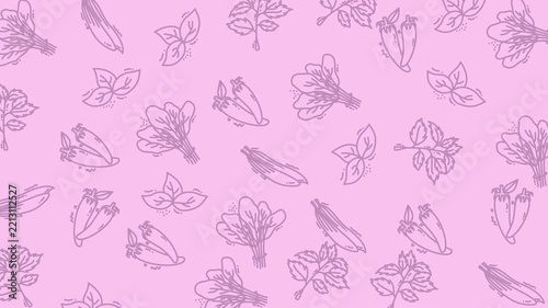 seamless pattern with vegetables theme video animation