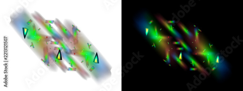 Colorful Abstract Light Streaks. Iridescent Energy Trails, Vibrant Glow Effects, Dynamic Rainbow Light, Transparent Background