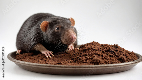 mole on white background