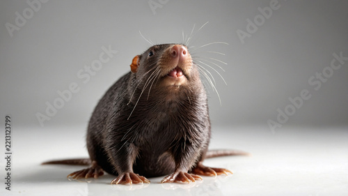 mole on a white background